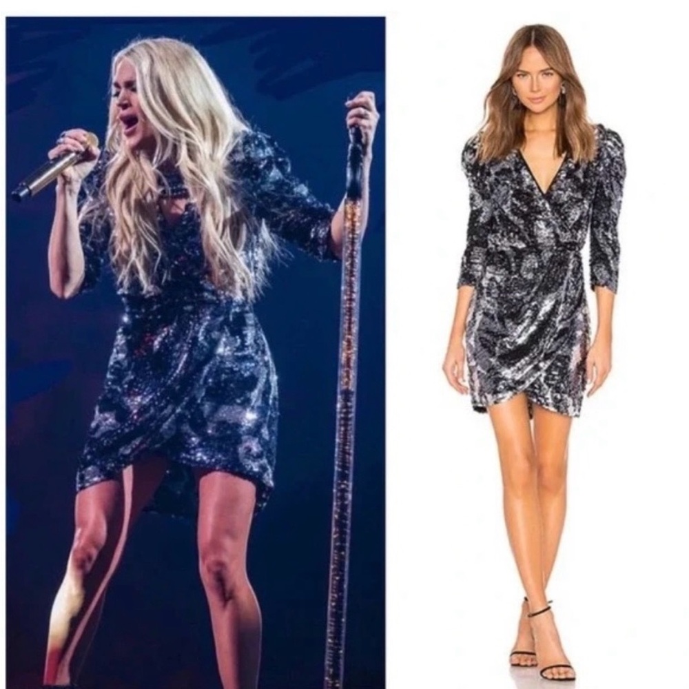 Tanya Taylor Zoey Camo Sequin Mini Dress